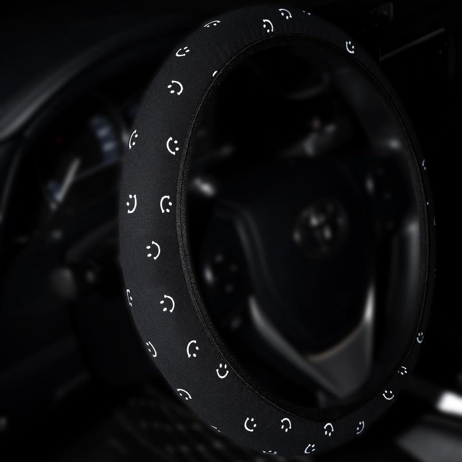 Funda de Volante SAADIAUTO Negra 14.5-15 Pulgadas Transpirable