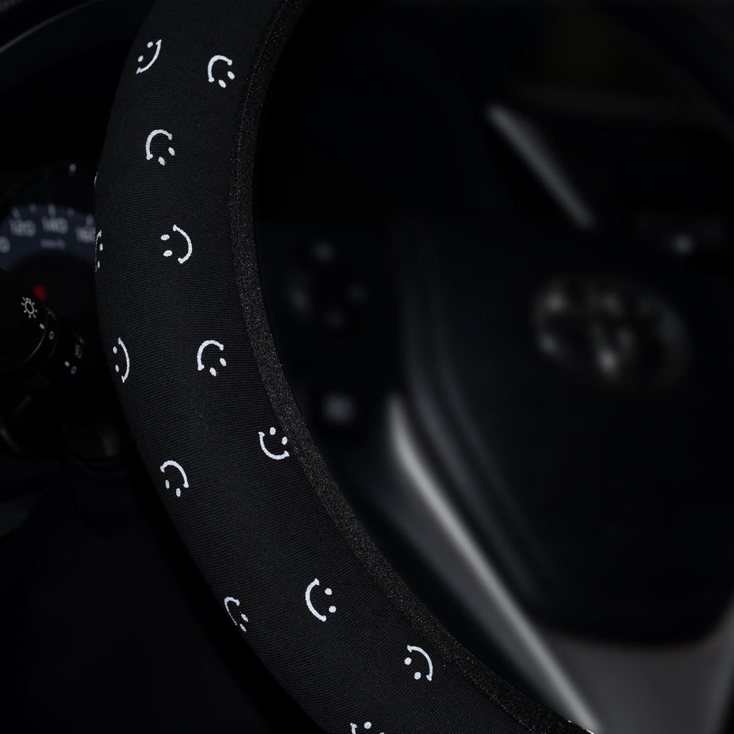 Funda de Volante SAADIAUTO Negra 14.5-15 Pulgadas Transpirable