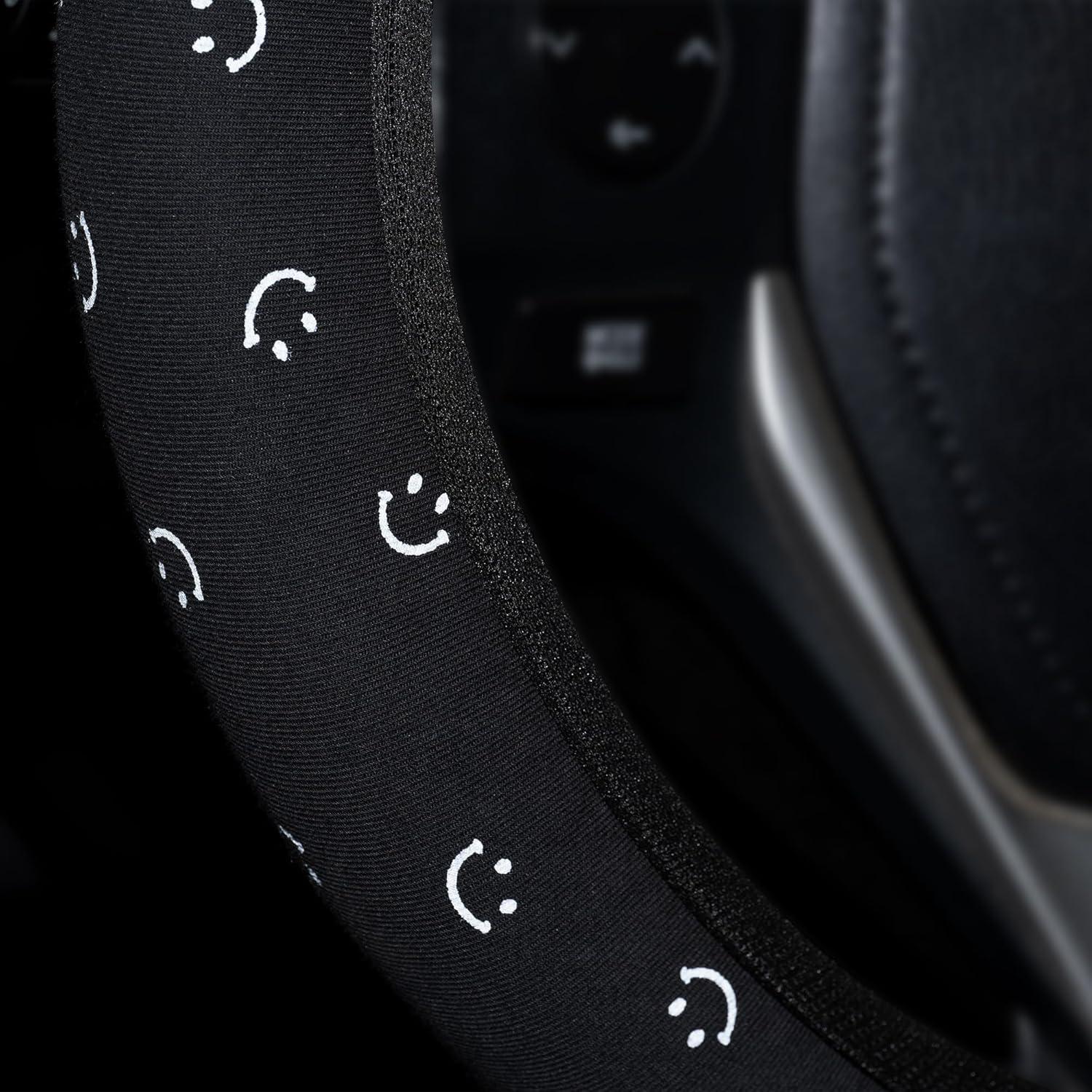 Funda de Volante SAADIAUTO Negra 14.5-15 Pulgadas Transpirable