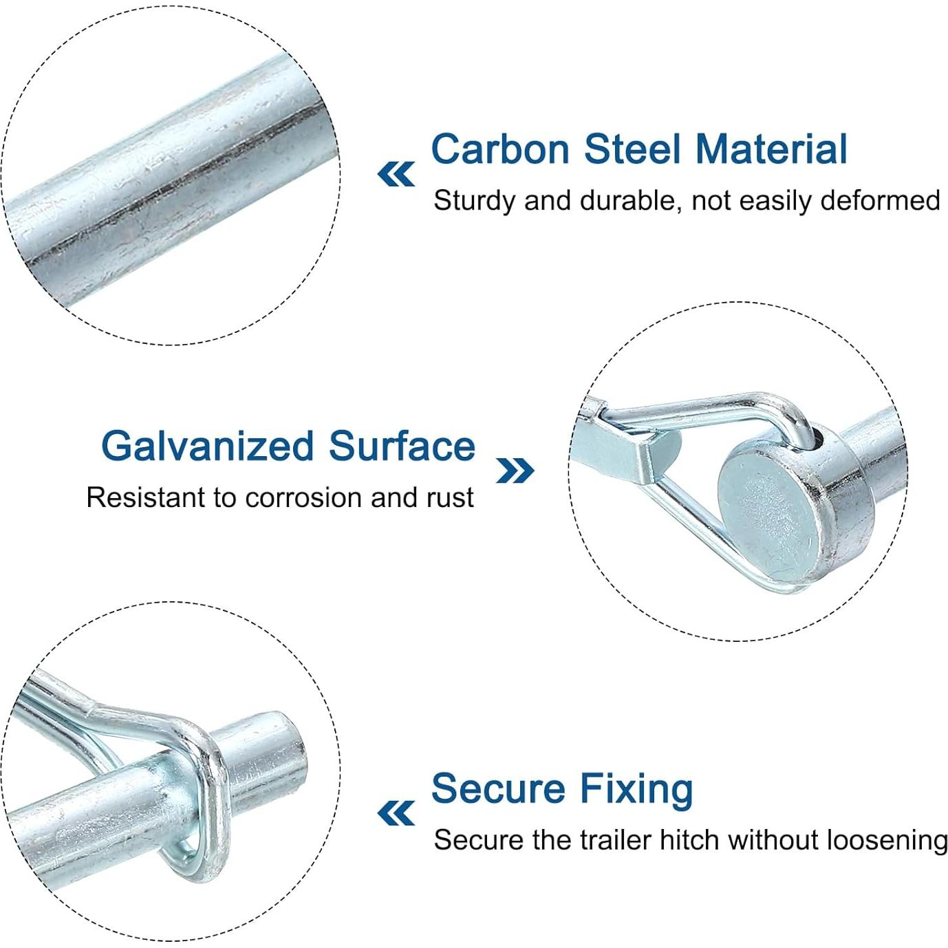 Pasador de Acoplamiento uxcell 10Pcs 6.3mm x 70mm para Remolques