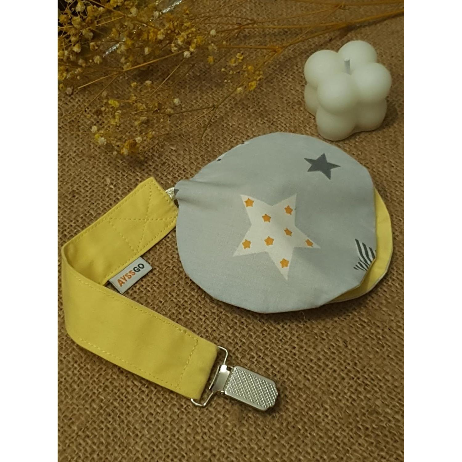 Clip de Chupete Protector Ayssgo - Pajarita y Redondo, 2 Unidades