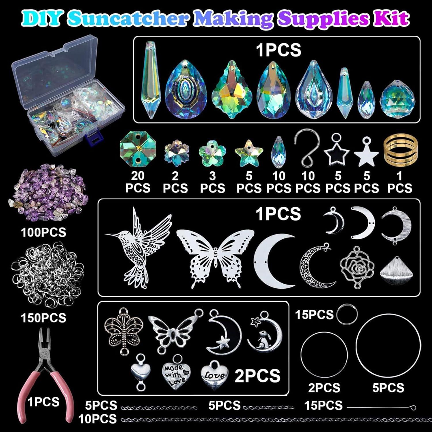Kit de Suncatcher DIY AUEEA 400pcs Cristales para Manualidades
