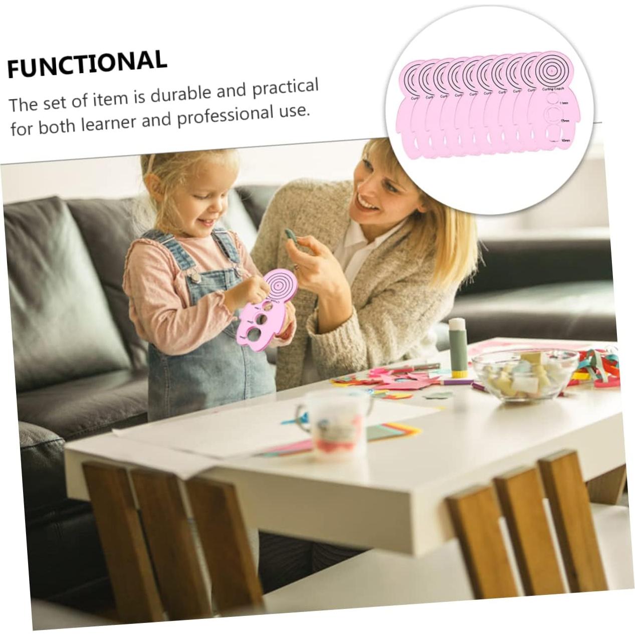 Kit de Herramientas de Acolchado EXCEART 10 Pcs DIY Rosa