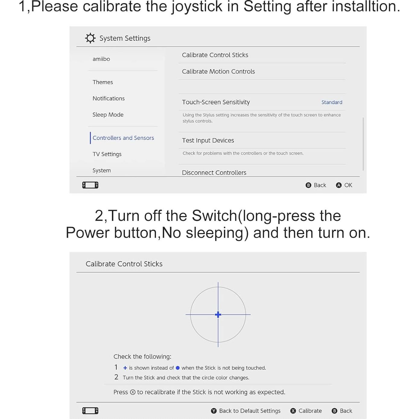 Joystick GuliKit NS40 Sin Deriva para Switch - 2 Pares