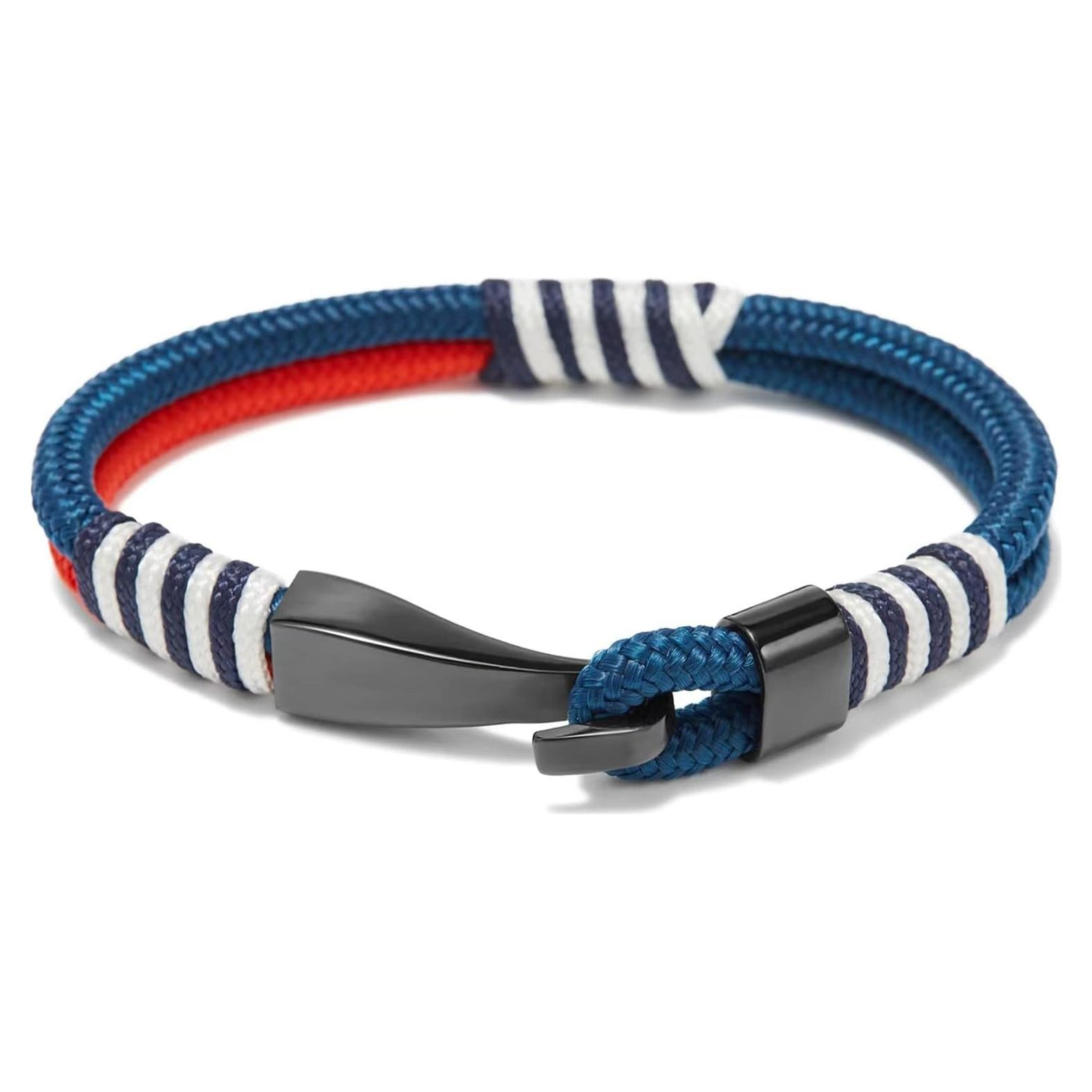 Pulsera Náutica BTEYIVTA de Cuerda con Gancho Acero