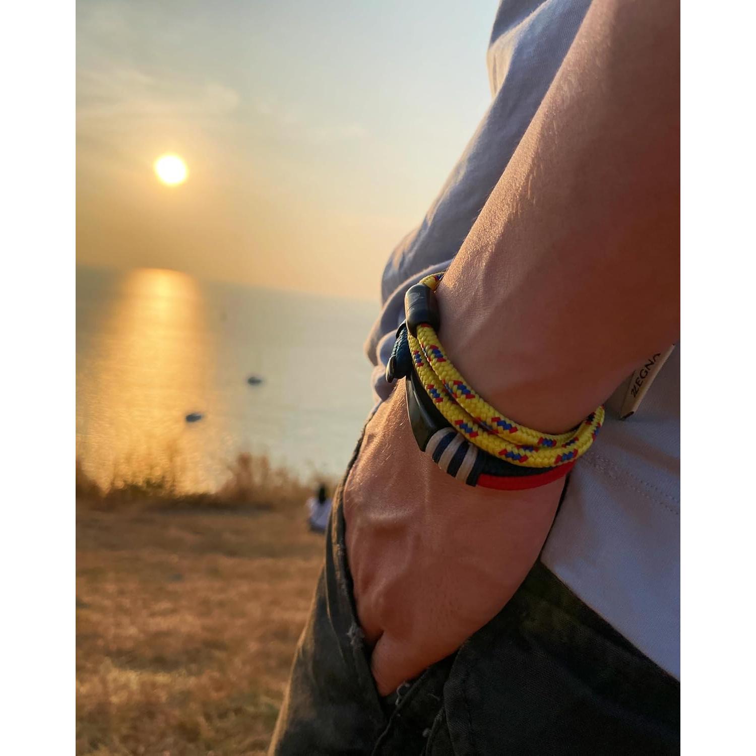 Pulsera Náutica BTEYIVTA de Cuerda con Gancho Acero