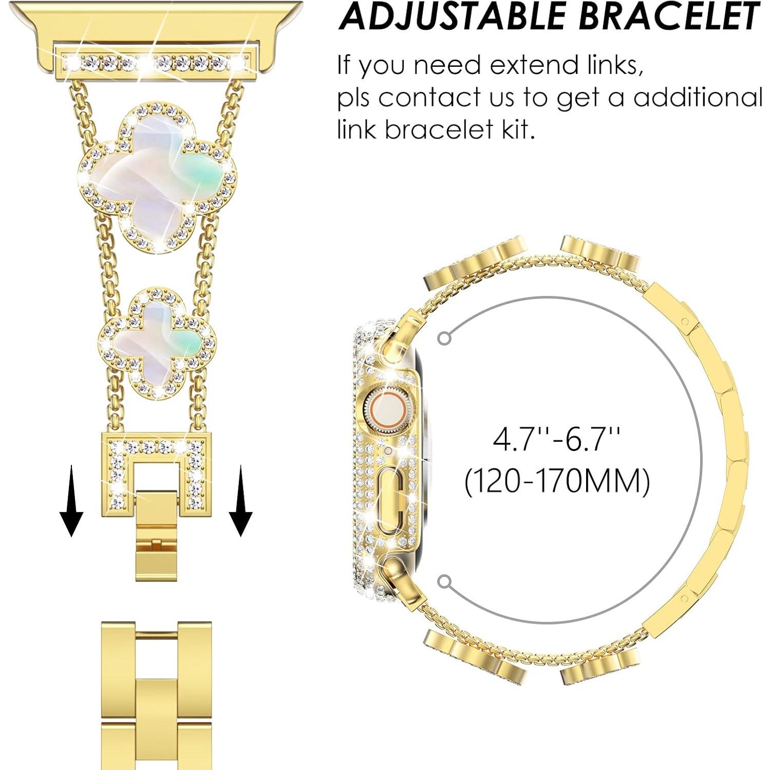 Pulsera de Metal Surace para Apple Watch 38mm Dorada con Diamantes