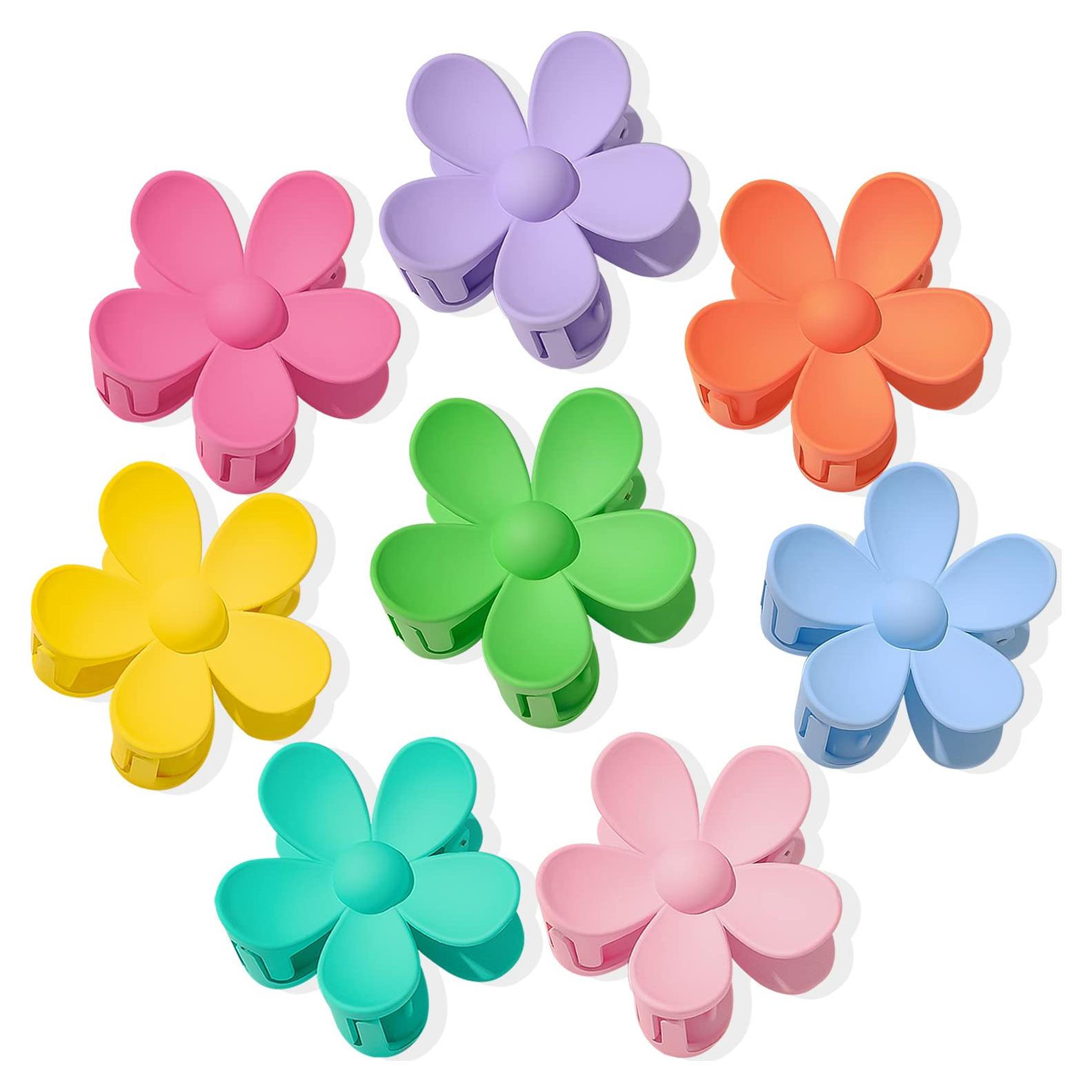 Pinzas para el cabello AOENJIE 8PCS con flores antideslizantes