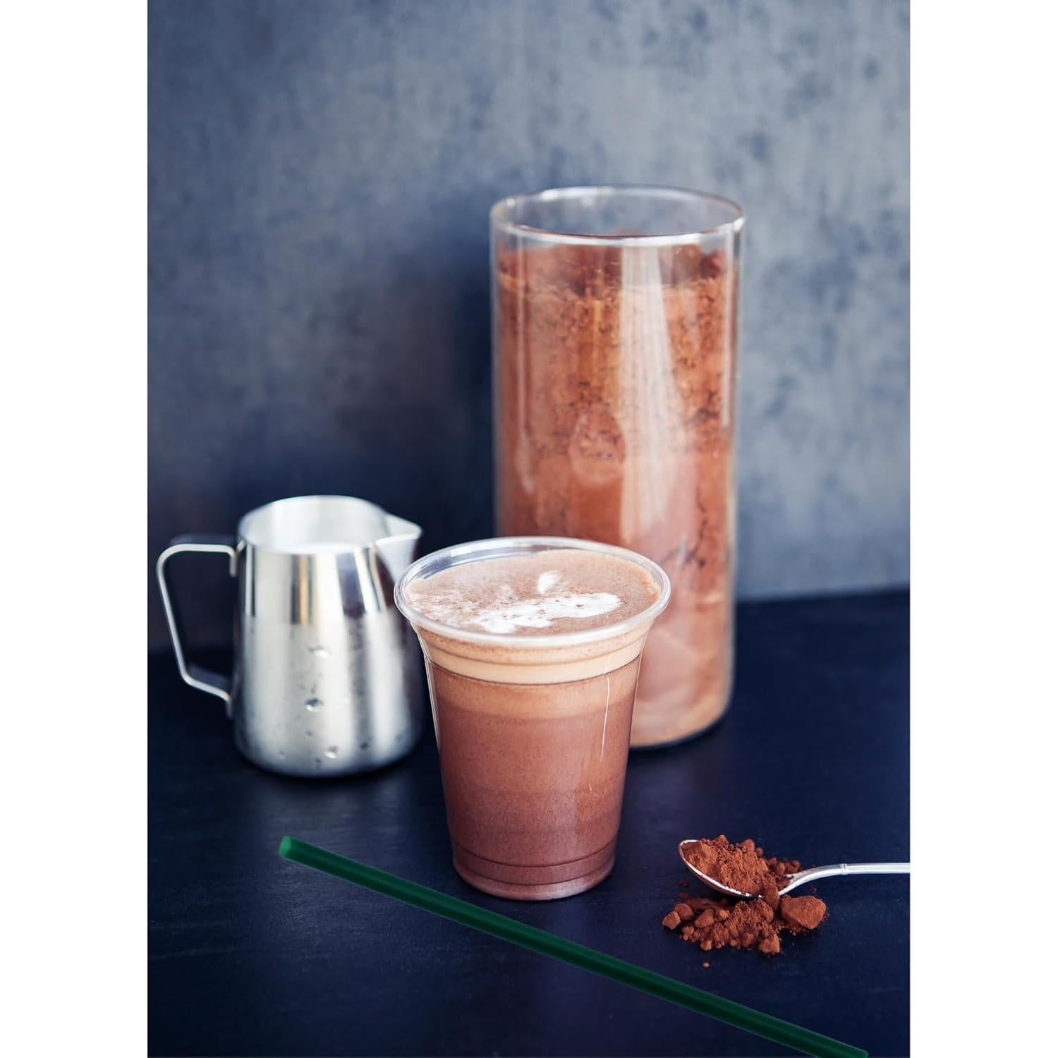 Vasos de Plástico Aatriet 12 oz Transparentes con Tapas y Pajitas - 25 Piezas