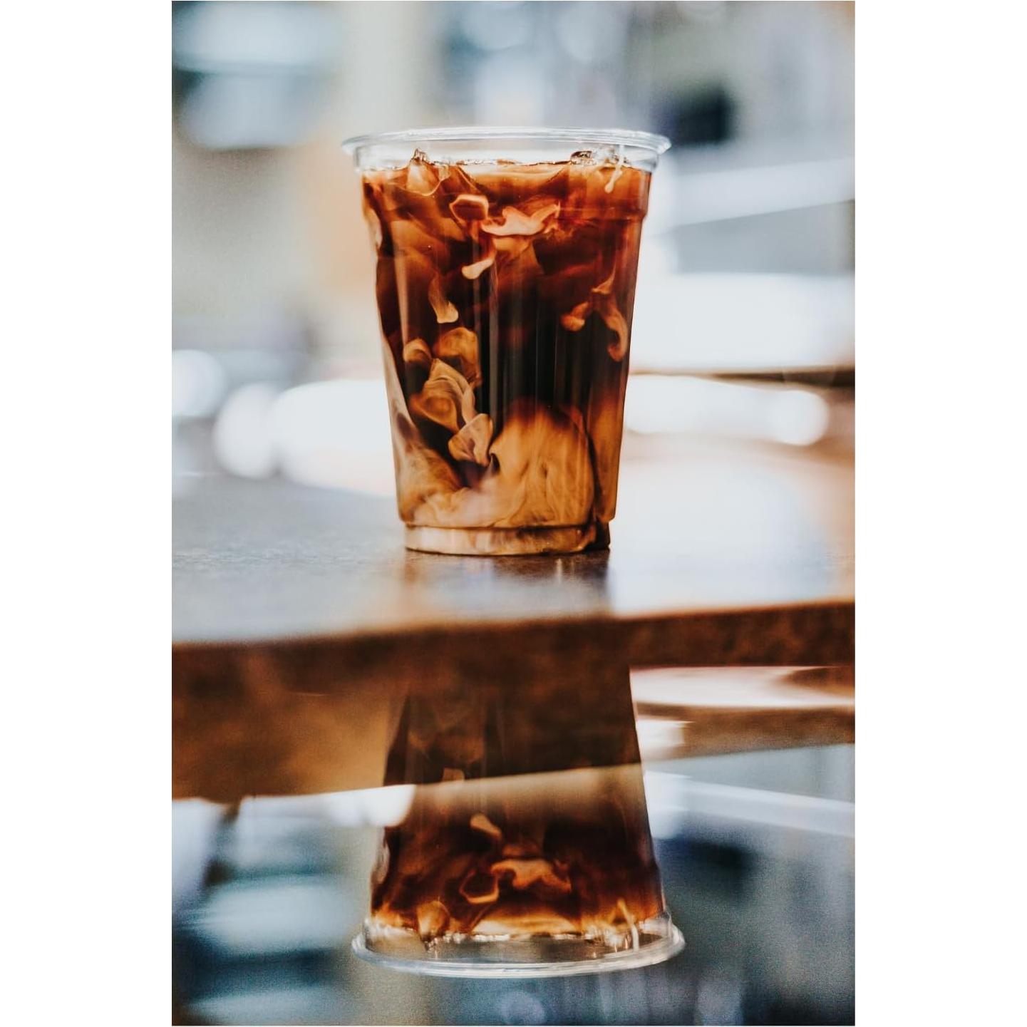 Vasos de Plástico Aatriet 12 oz Transparentes con Tapas y Pajitas - 25 Piezas