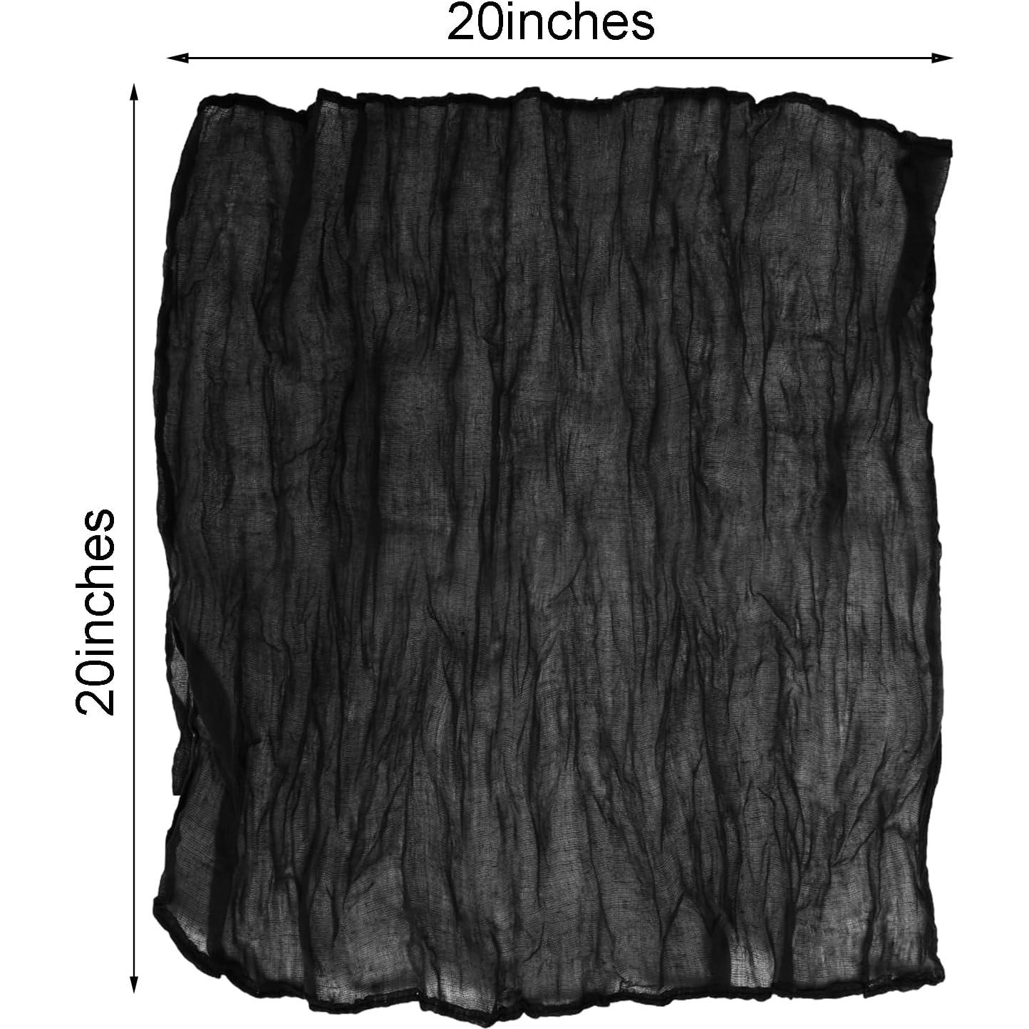 Servilletas de Gasa Nydotd 6 Piezas 50x50cm Negro Rústico