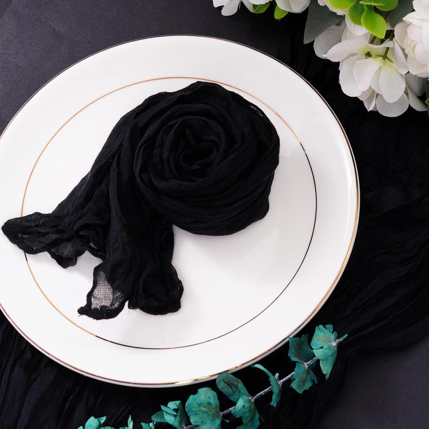 Servilletas de Gasa Nydotd 6 Piezas 50x50cm Negro Rústico