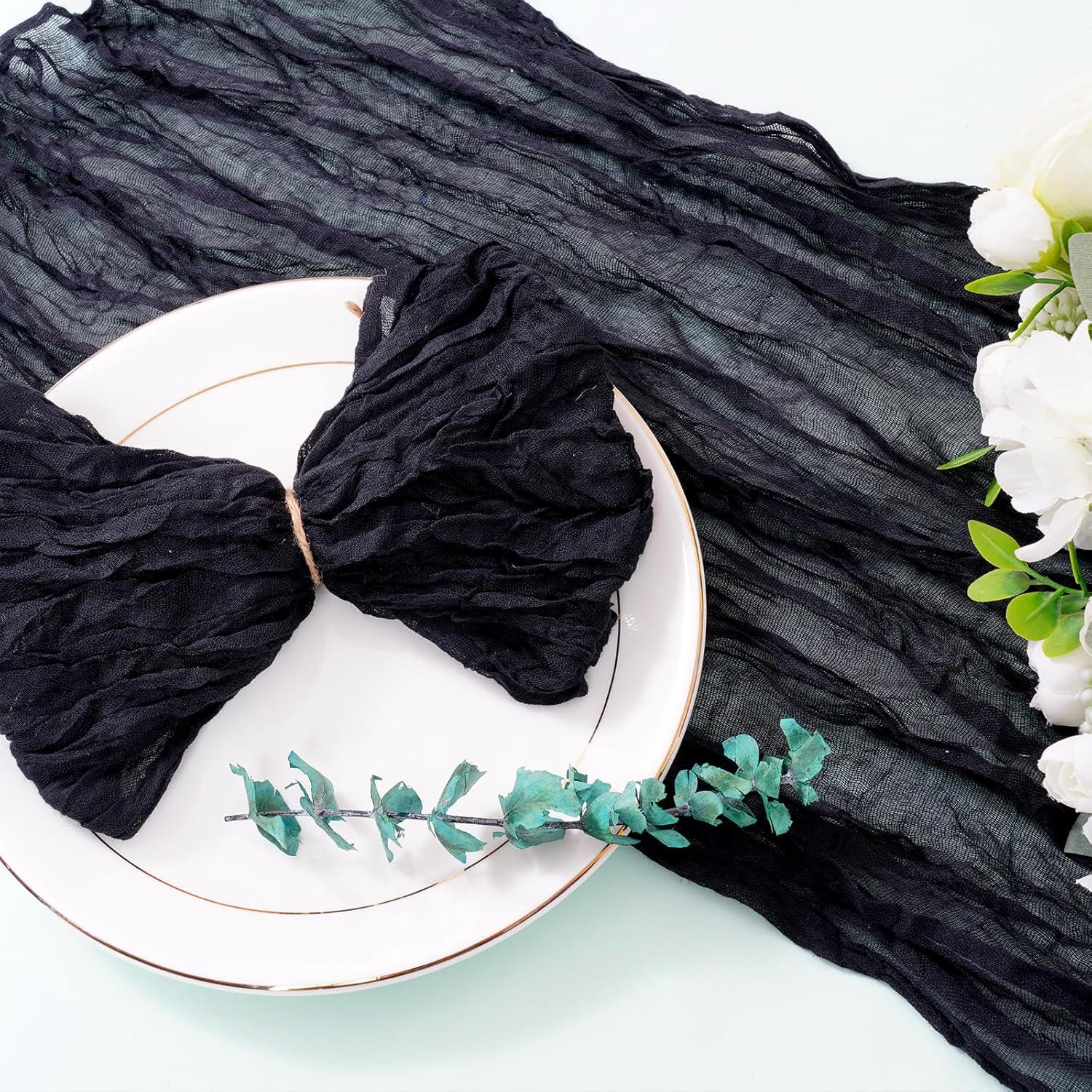 Servilletas de Gasa Nydotd 6 Piezas 50x50cm Negro Rústico