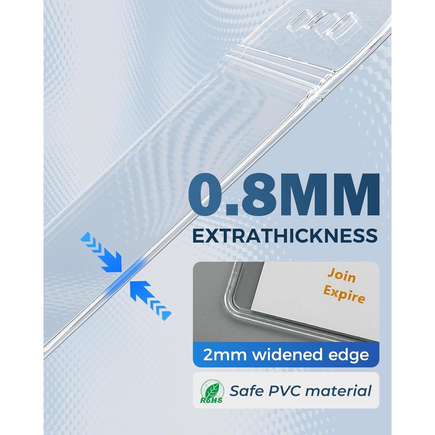 Sujetadores de Identificación KTRIO 10 Pcs Transparente 8.4x9.9 cm