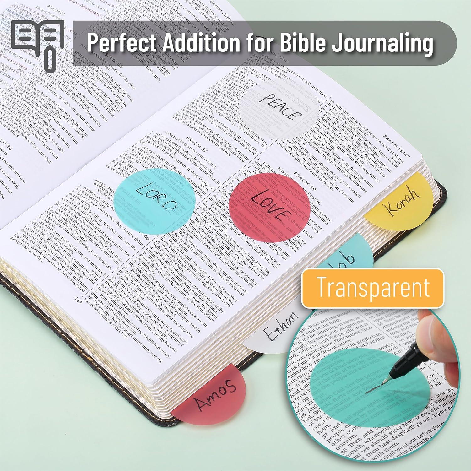 Notas Adhesivas Transparentes Mr. Pen 200 Pcs Redondas Caramelo