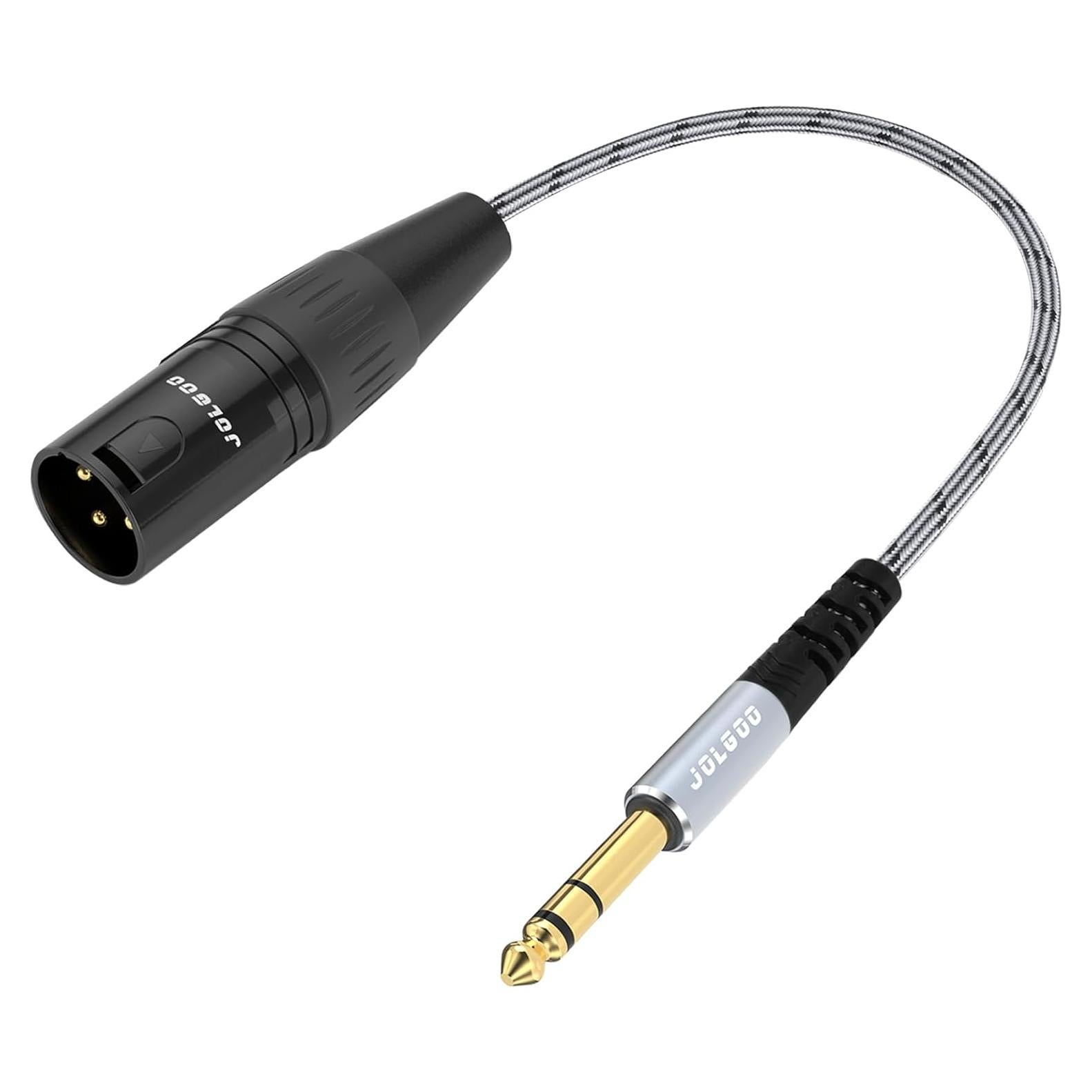 Adaptador XLR Macho a TRS 1/4" JOLGOO 1 Pie Profesional