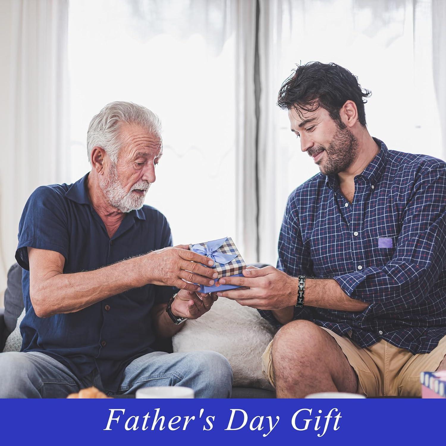 Pulsera de eslabones cuadrados Holizaly negra y azul 22 cm