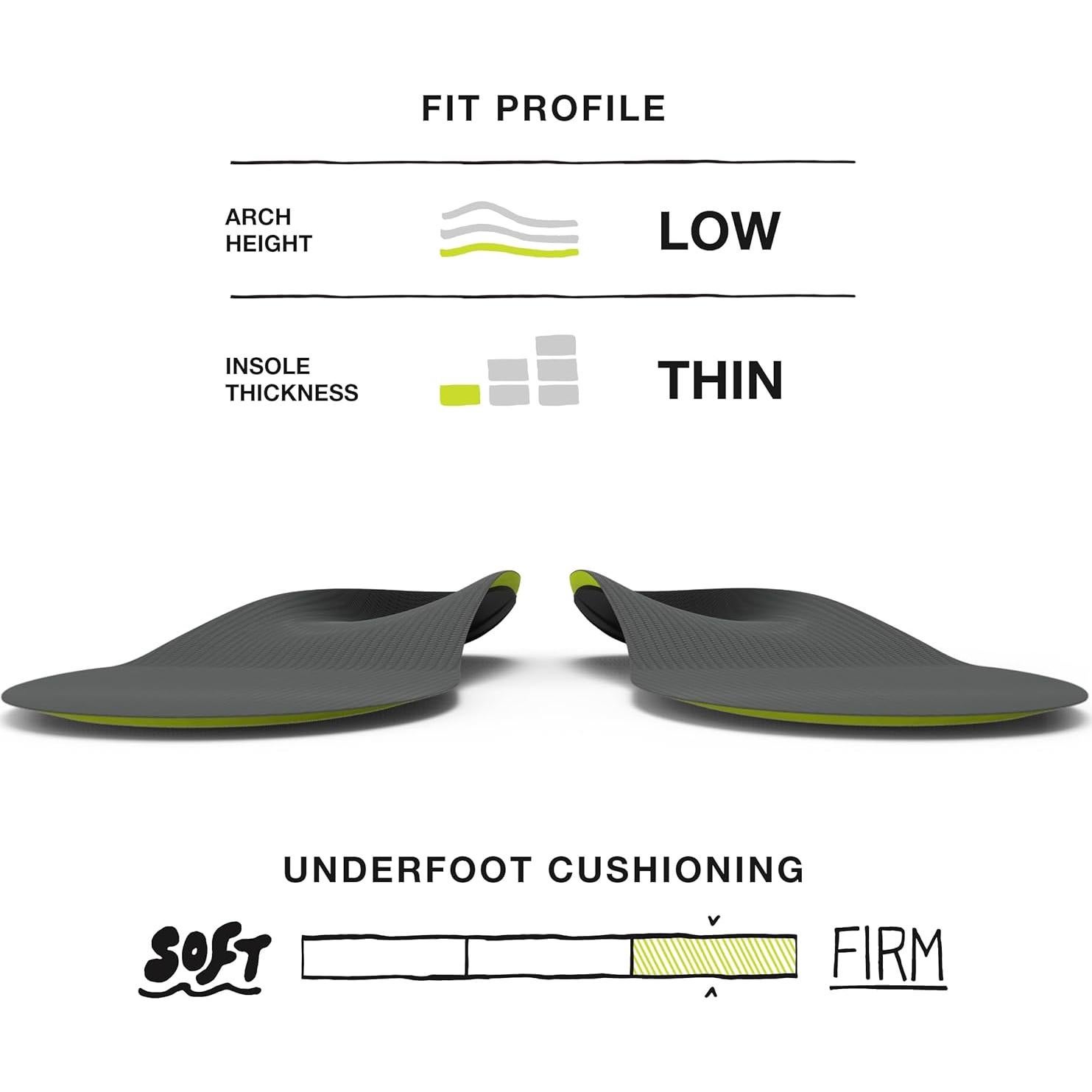 Plantillas Superfeet Carbono Arco Bajo Recortables Unisex