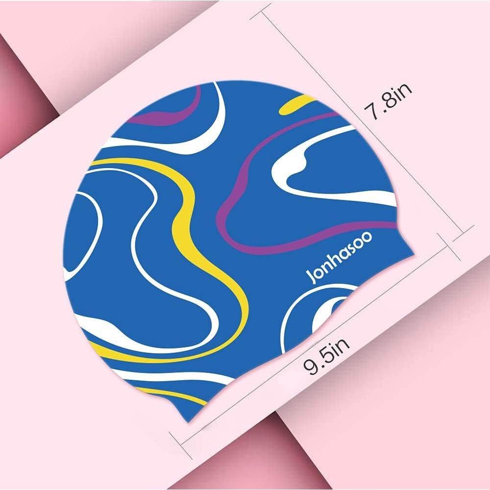 Gorro de natación de silicona Jonhasoo para cabello largo