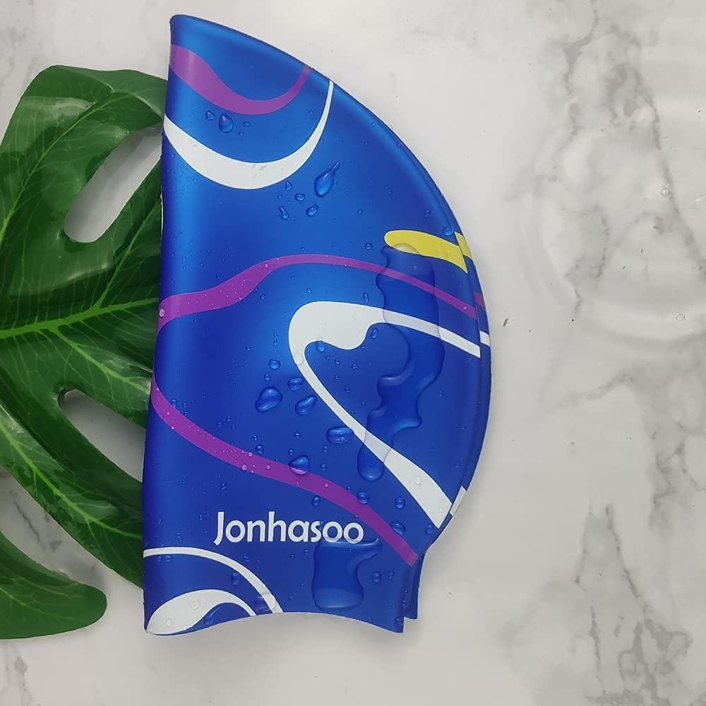 Gorro de natación de silicona Jonhasoo para cabello largo