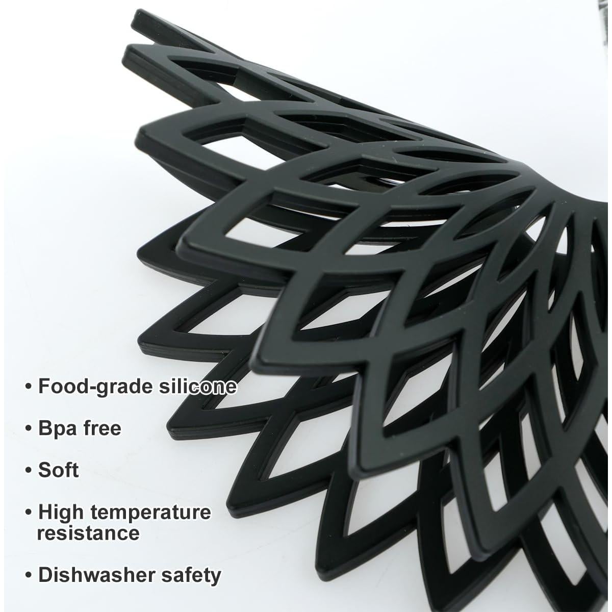 Juego de 3 Mats de Silicona Antideslizantes 20cm Flor YMKWZ