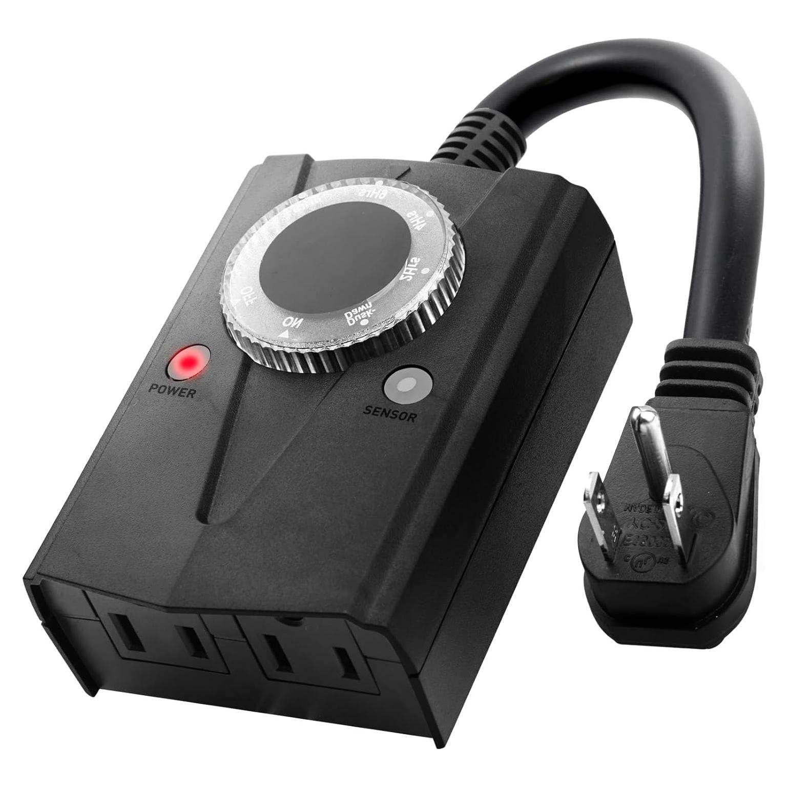 Temporizador Mecánico Brightown 2 Tomas Luz Exterior IP44