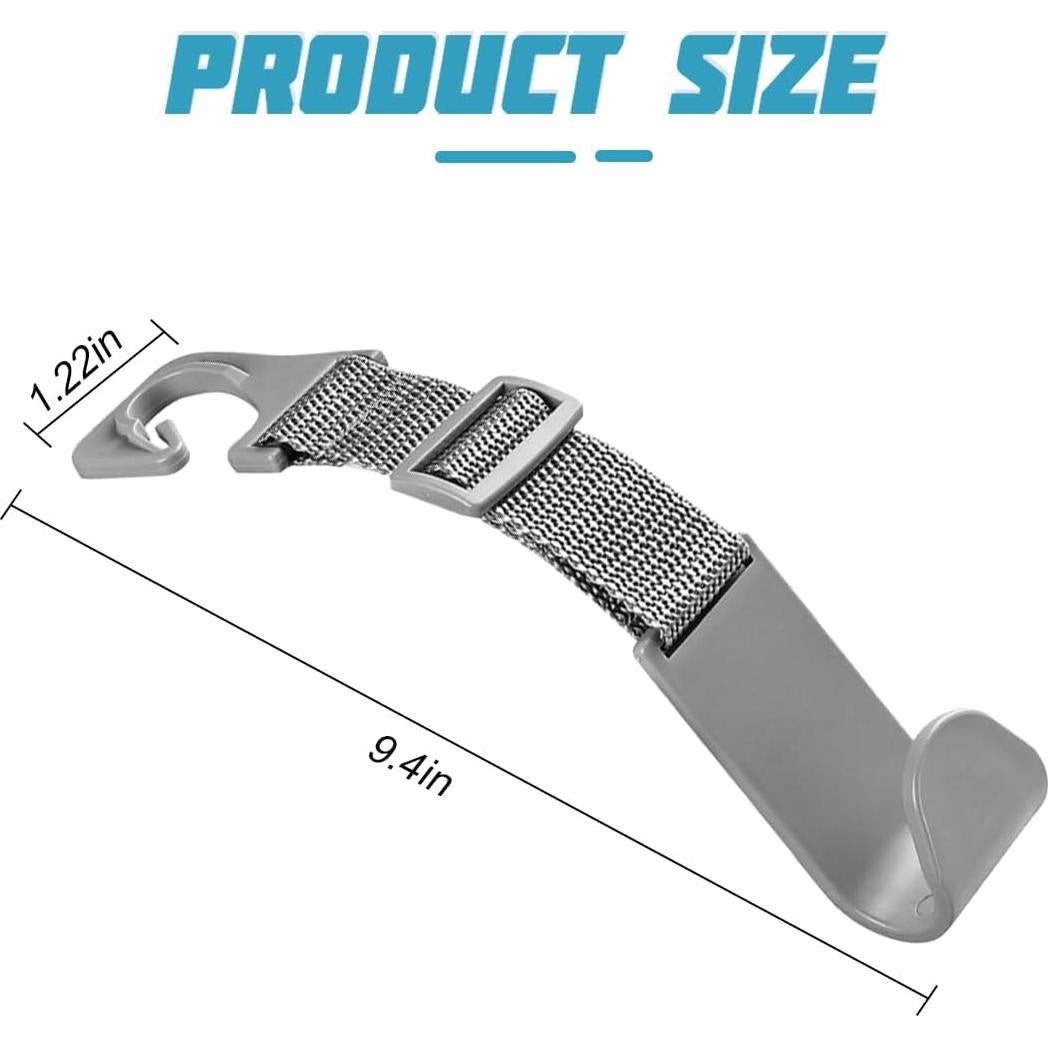 Gancho Ajustable para Reposacabezas Mandark 4PCS Gris