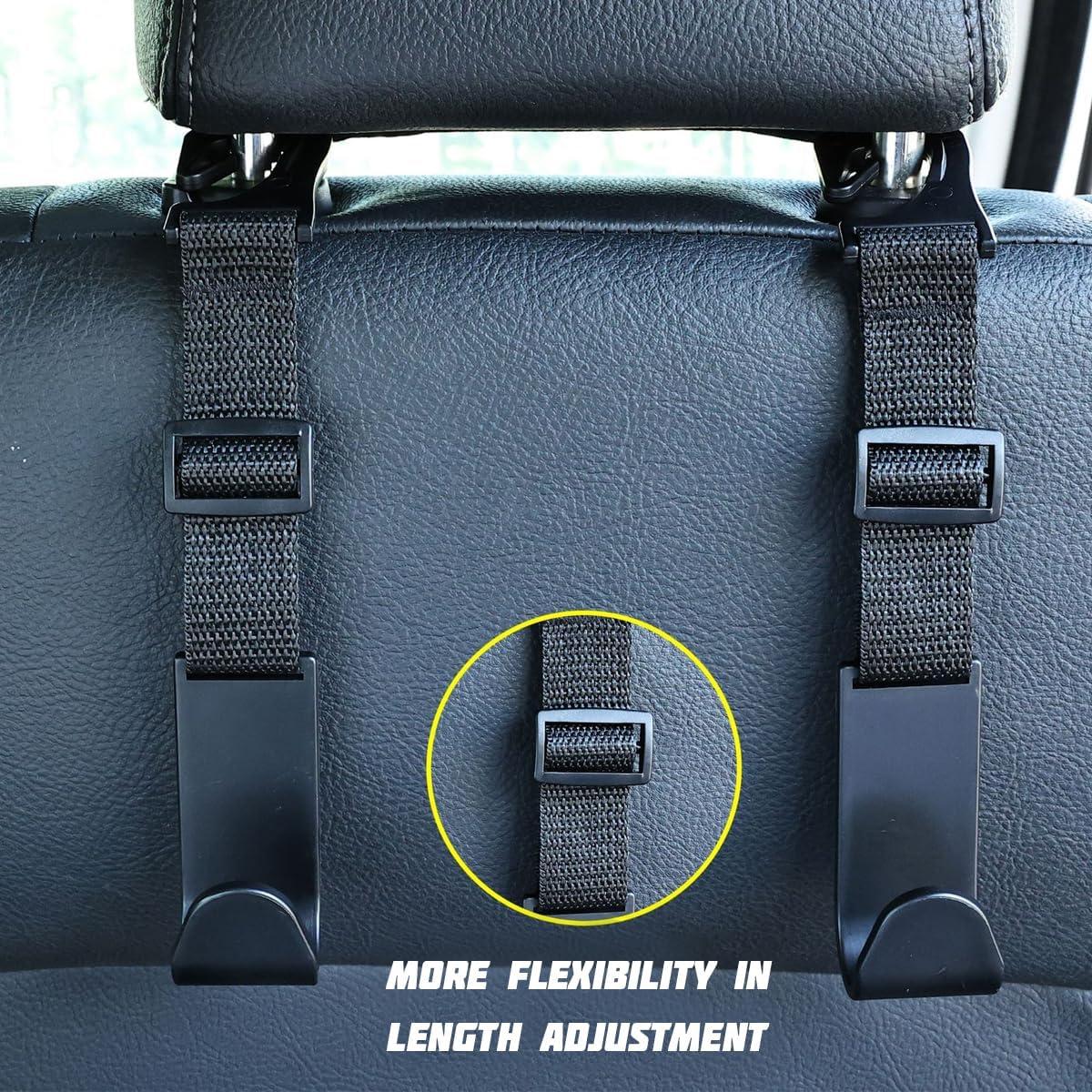 Gancho Ajustable para Reposacabezas Mandark 4PCS Gris