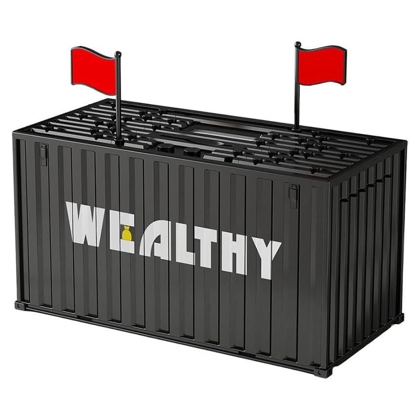 Banco de Monedas Inteligente Contador LCD Negro 19x10cm