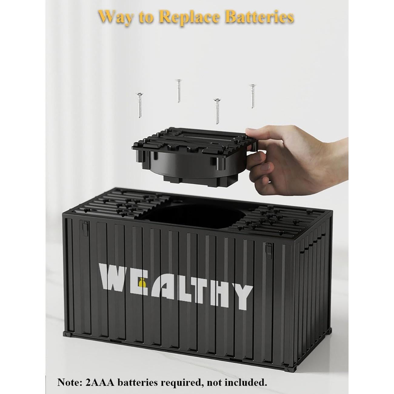 Banco de Monedas Inteligente Contador LCD Negro 19x10cm