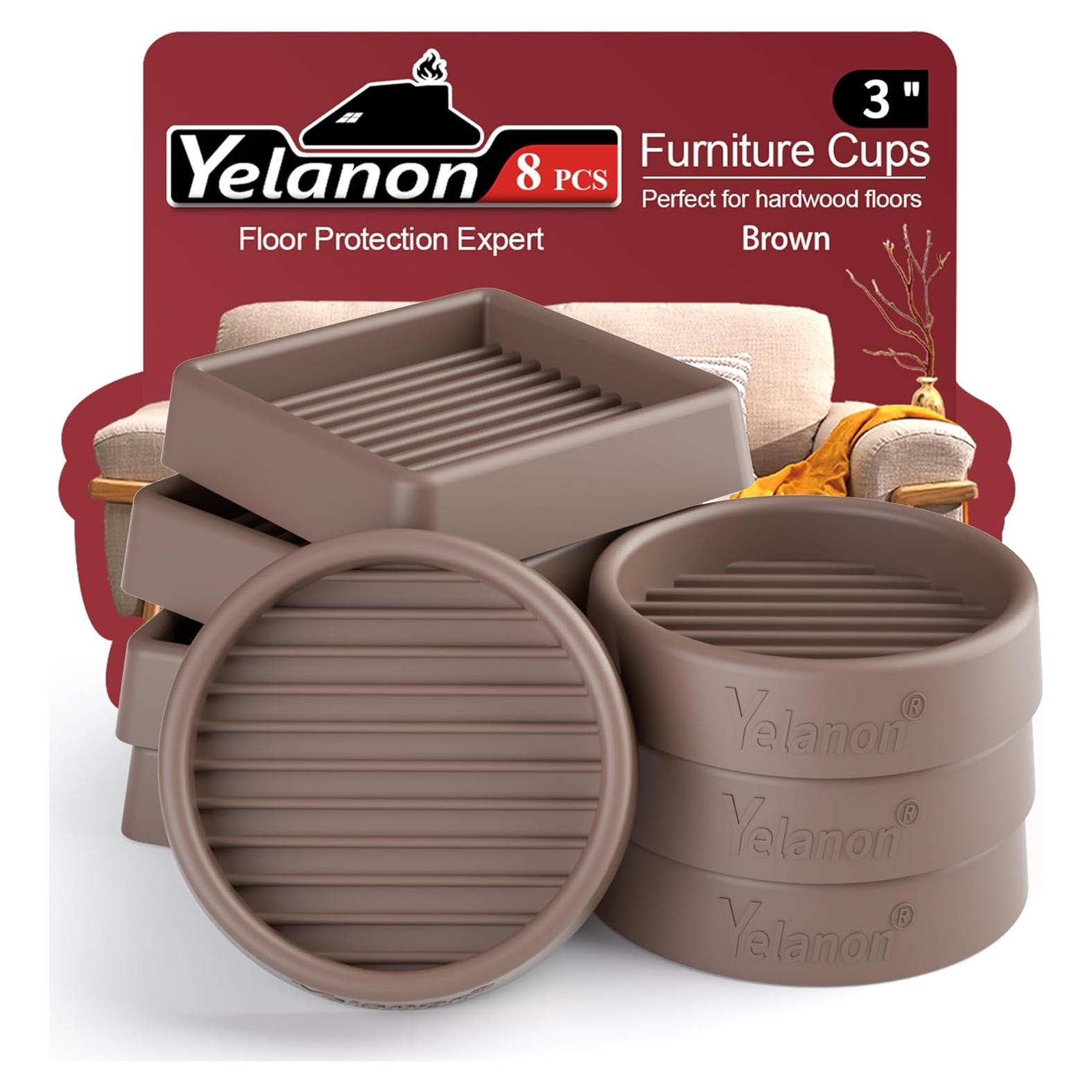 Almohadillas Antideslizantes Yelanon 8 Pcs 7.6 cm para Muebles