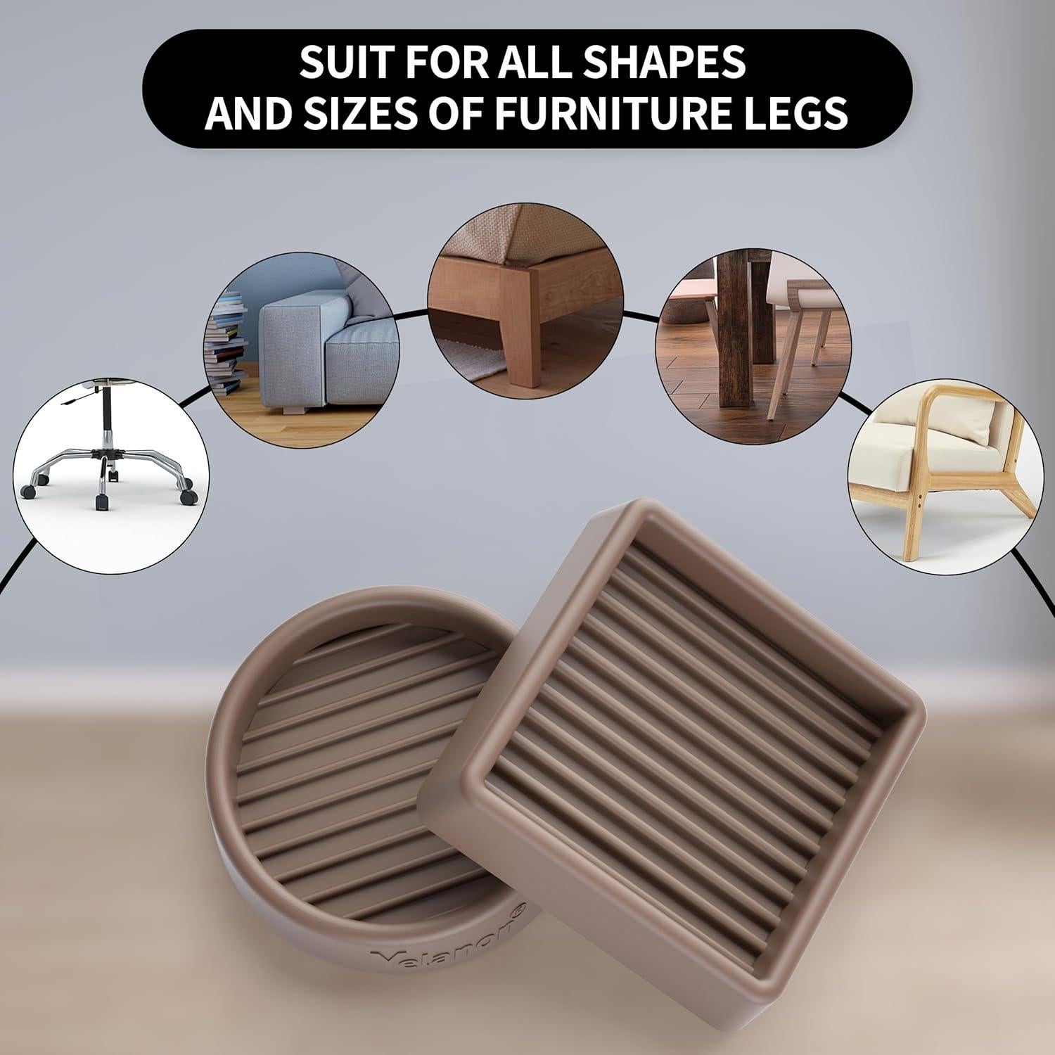 Almohadillas Antideslizantes Yelanon 8 Pcs 7.6 cm para Muebles