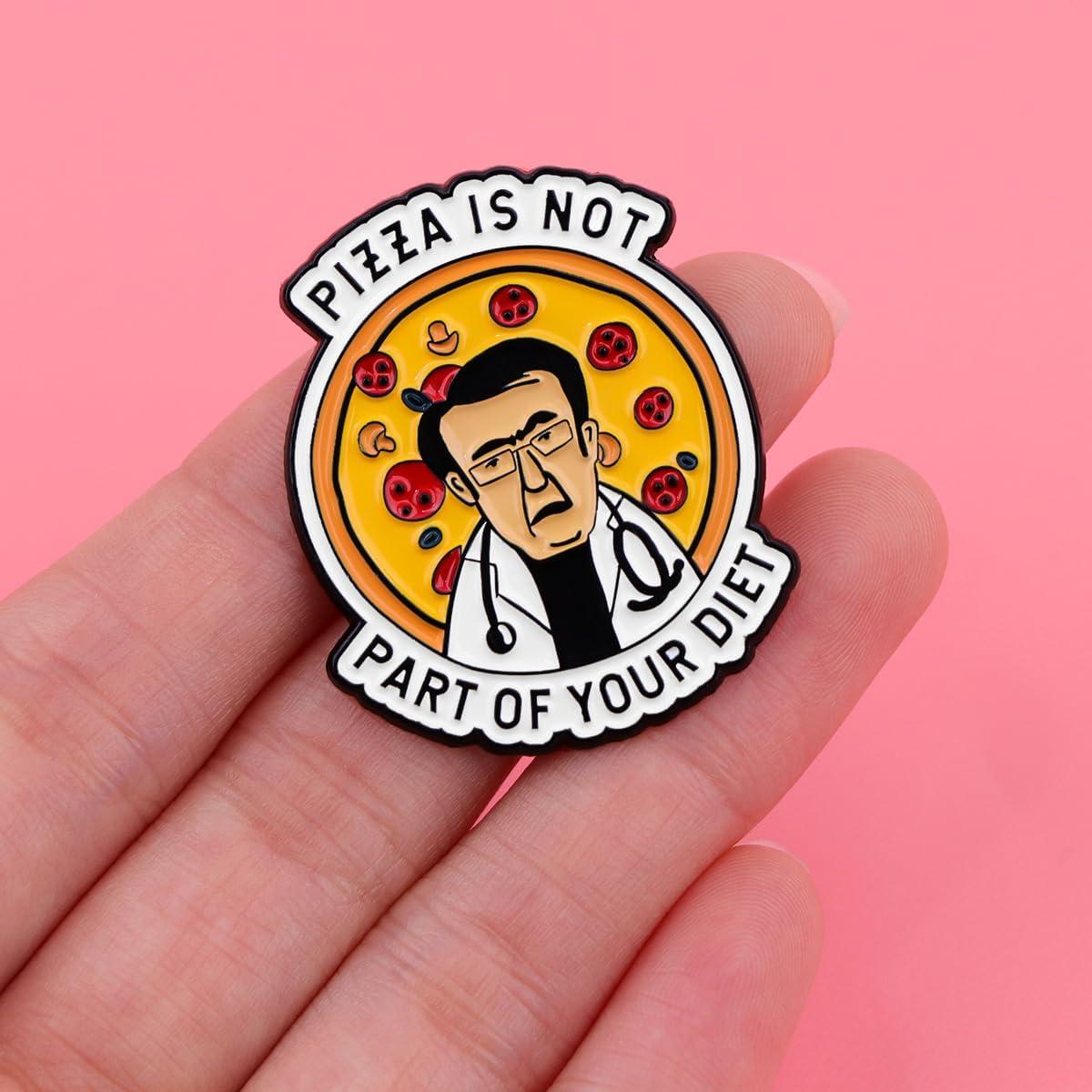 Pin Divertido Angyape No Te Vas a Morir de Hambre Amarillo