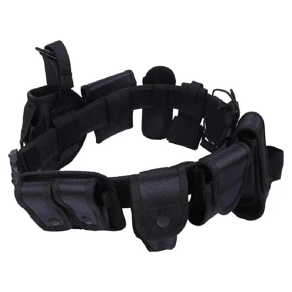 Cinturón Táctico 10 en 1 HUNANBANG Negro Ajustable