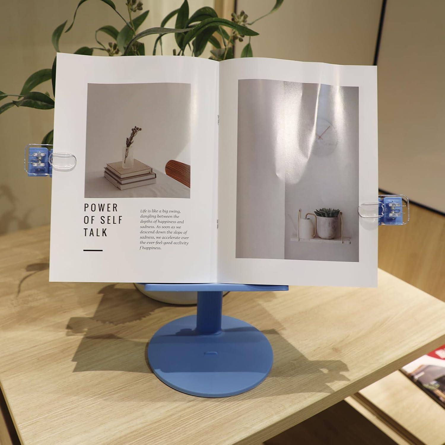 Soporte de Libros Ajustable AssHMKIT Azul 22x21x7.2 cm