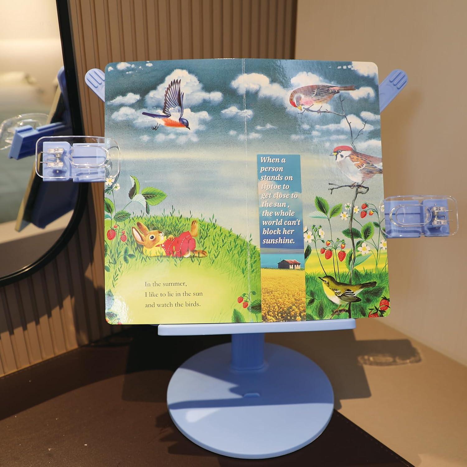 Soporte de Libros Ajustable AssHMKIT Azul 22x21x7.2 cm