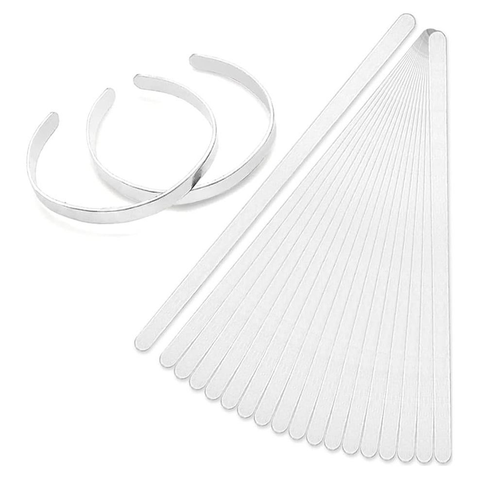 Plantillas de pulsera de aluminio Owden 20 piezas 0.64x15.24 cm