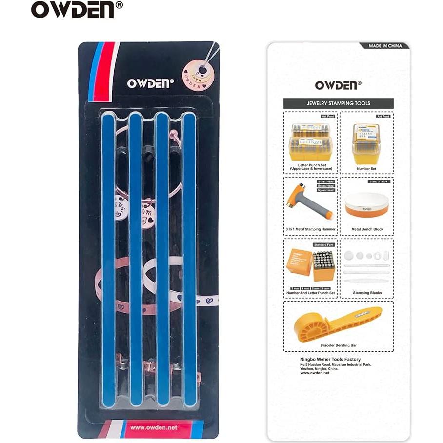 Plantillas de pulsera de aluminio Owden 20 piezas 0.64x15.24 cm