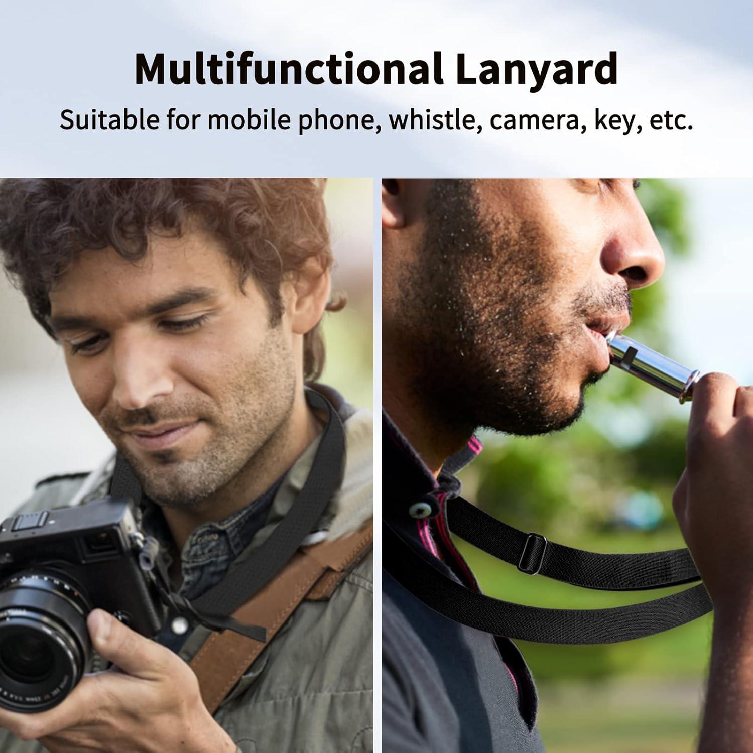 Lanyard Ajustable CACOE para Teléfono - 2 Pcs, Negro