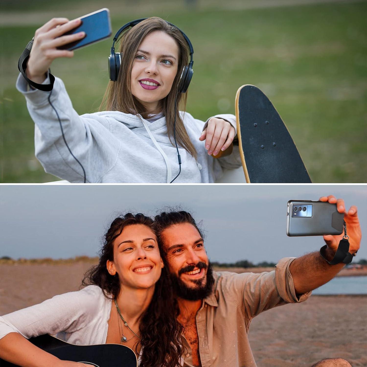 Lanyard Ajustable CACOE para Teléfono - 2 Pcs, Negro