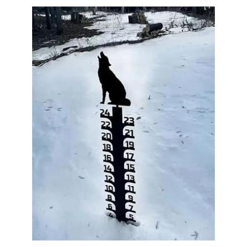 Medidor de Nieve de Metal Littlefall 40x12cm Decoración Jardín