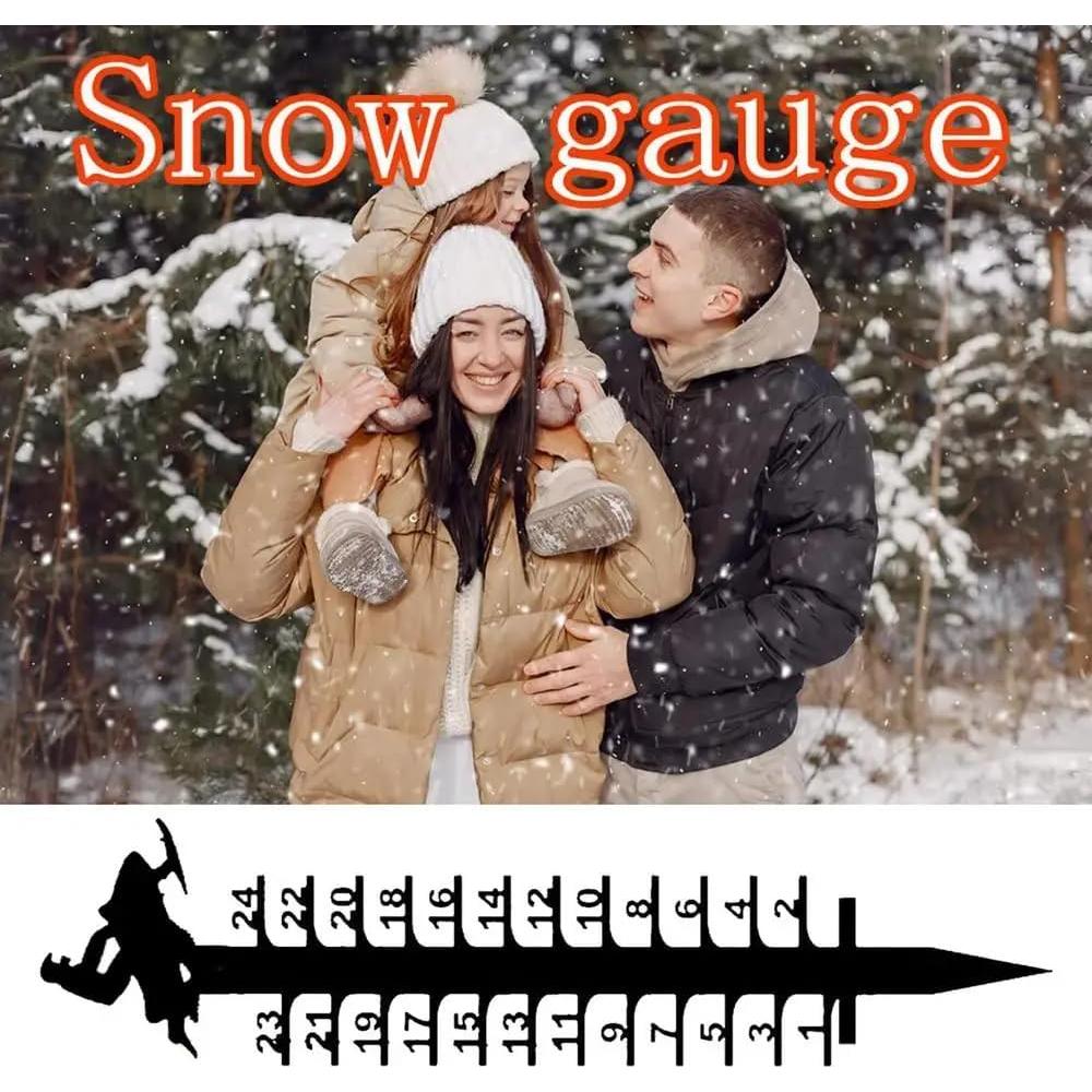 Medidor de Nieve de Metal Littlefall 40x12cm Decoración Jardín