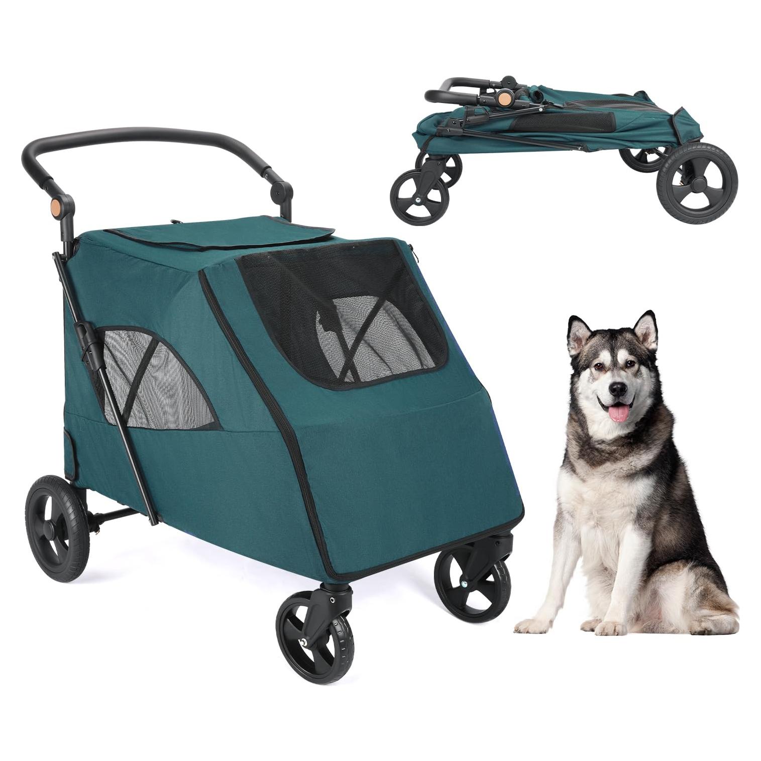 Carrito Plegable para Perros Sejone Verde Oscuro 11kg