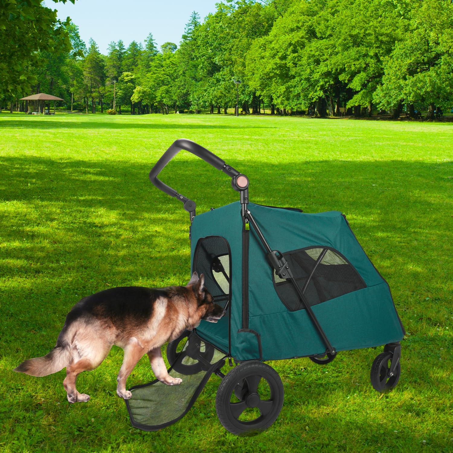 Carrito Plegable para Perros Sejone Verde Oscuro 11kg