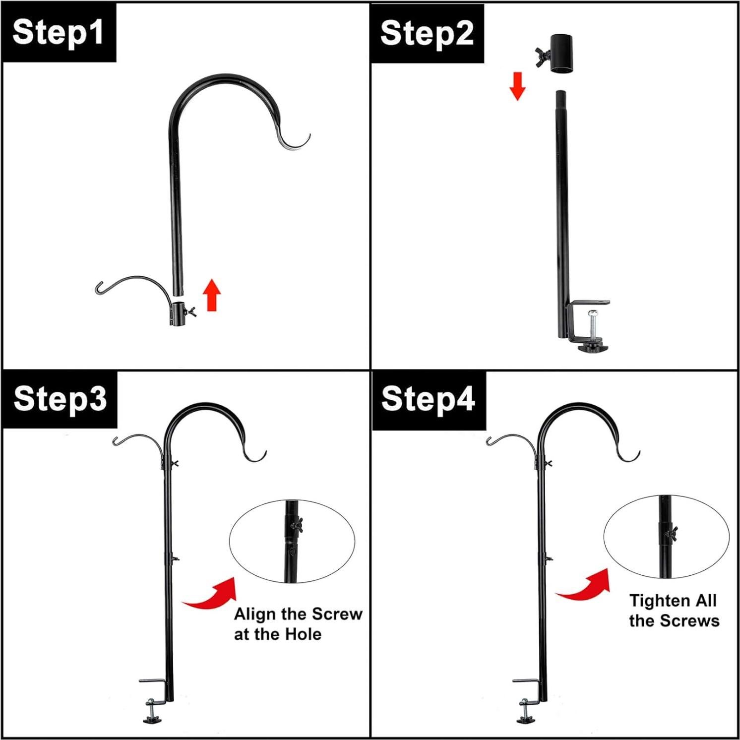 Gancho de Cubierta WOSIBO 94 cm para Comederos de Aves y Plantas