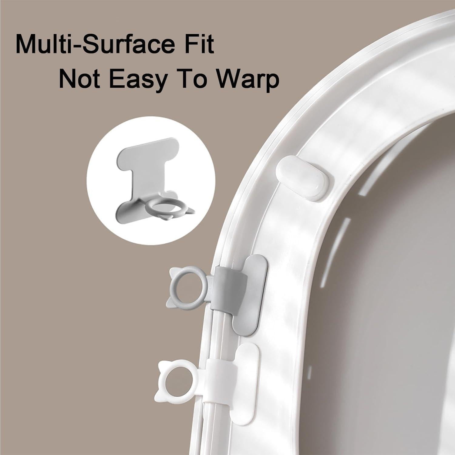 Elevador de Asiento de Inodoro NGETC Silicona Blanca 12 Pcs