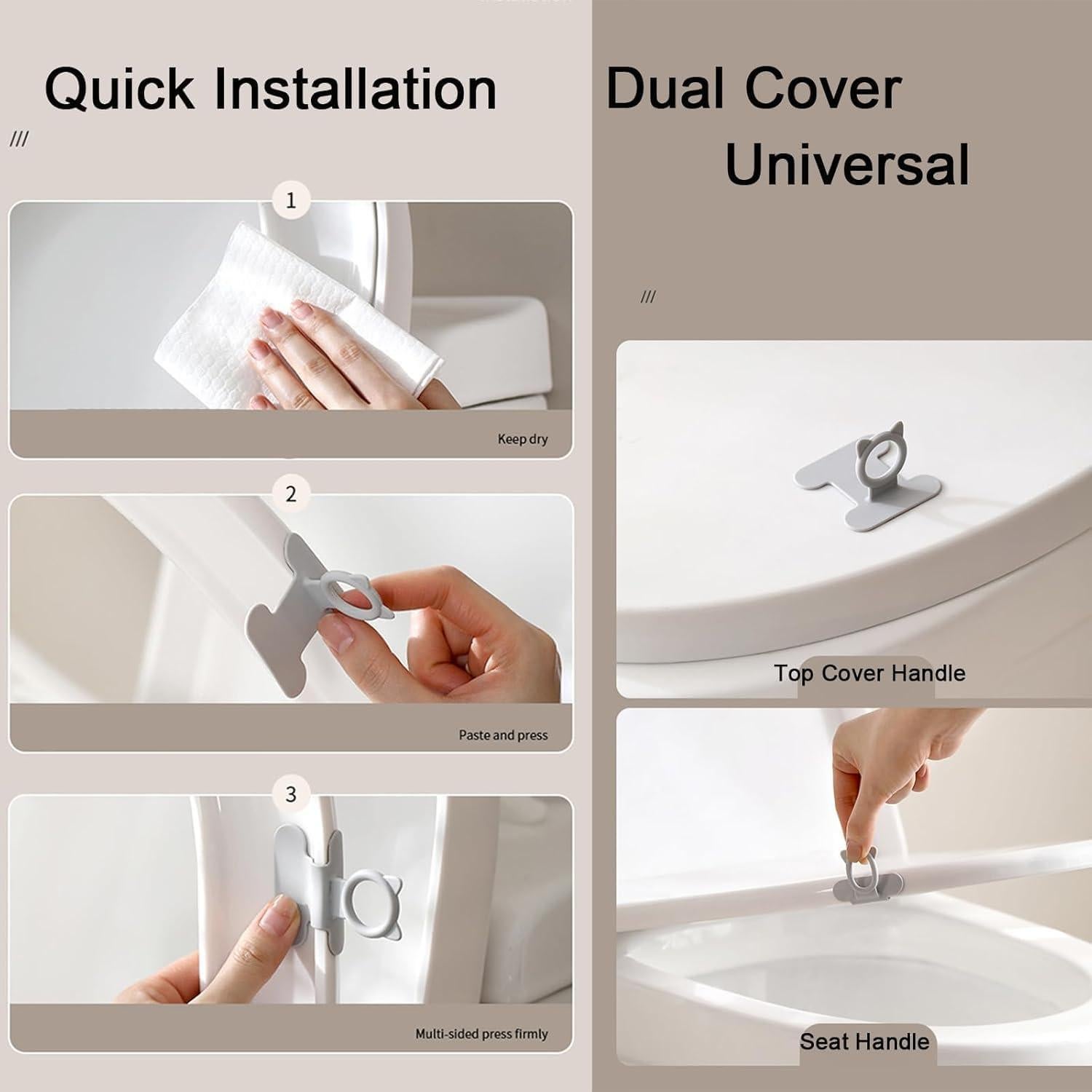 Elevador de Asiento de Inodoro NGETC Silicona Blanca 12 Pcs