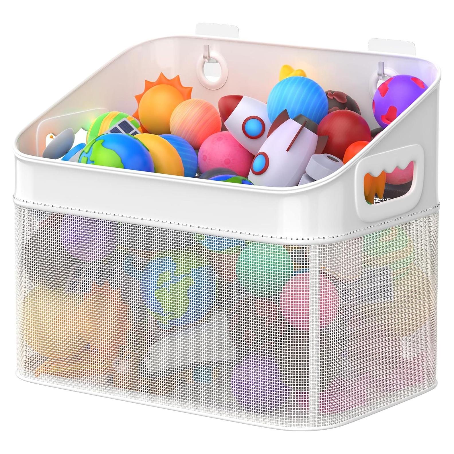 Organizador de Juguetes de Baño GloTika, Malla Beige, 30x30 cm