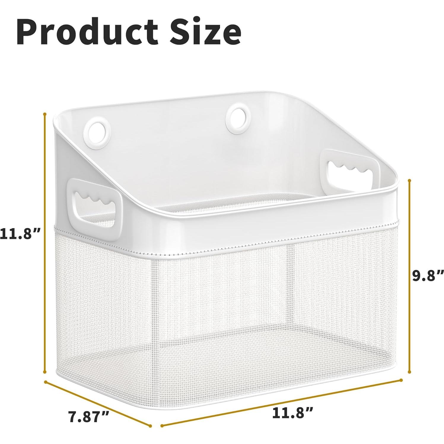 Organizador de Juguetes de Baño GloTika, Malla Beige, 30x30 cm