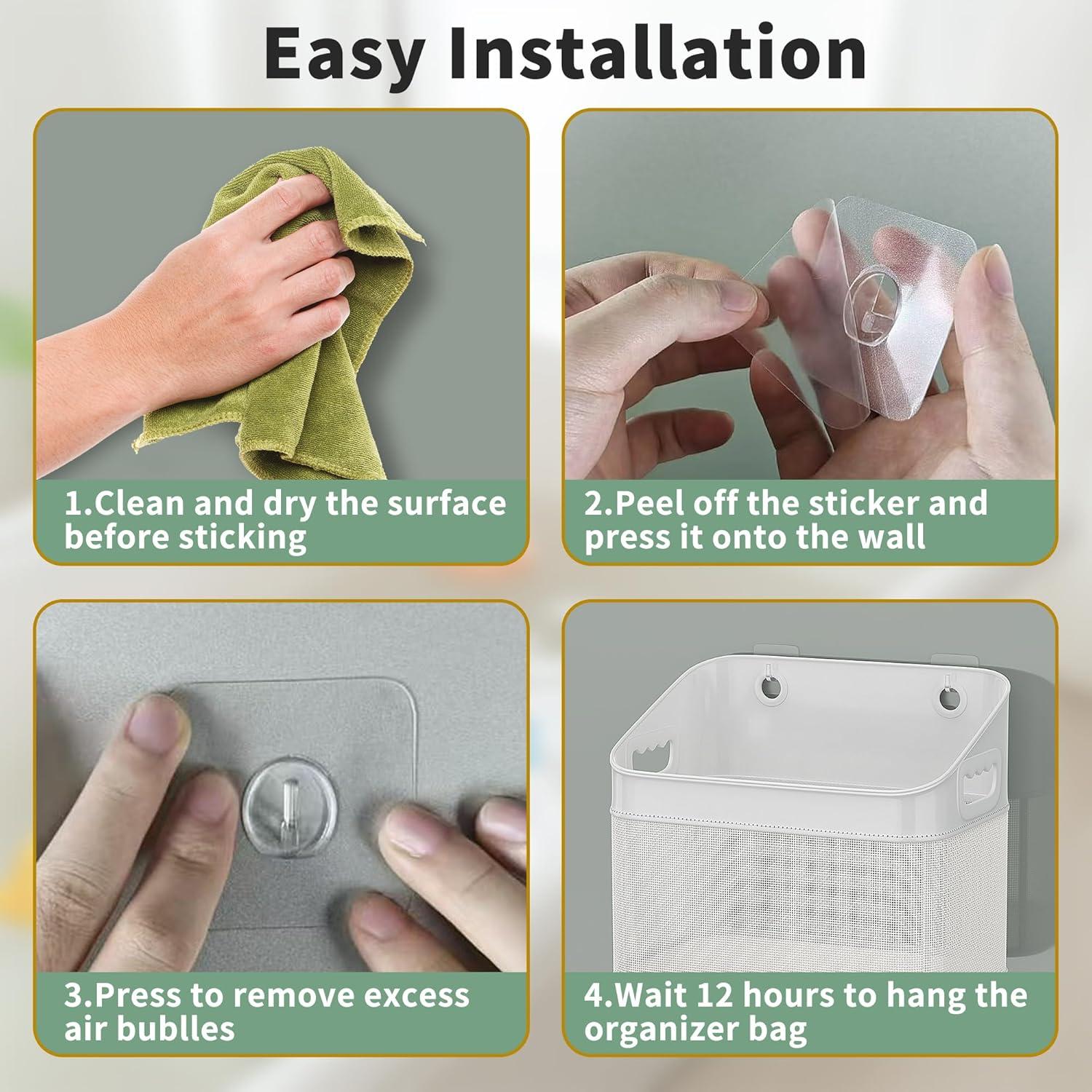 Organizador de Juguetes de Baño GloTika, Malla Beige, 30x30 cm